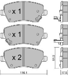 AISIN Set placute frana AISIN BPNI-1014 (BPNI-1014)