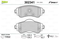 VALEO Set placute frana VALEO 302341 (302341)