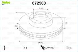 VALEO Disc frana VALEO 672500 (672500)