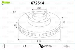 VALEO Disc frana VALEO 672514 (672514)