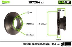 VALEO Disc frana VALEO 187264 (187264)
