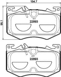 HELLA Set placute frana HELLA 8DB 355 039-071 (8DB 355 039-071)