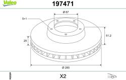 VALEO Disc frana VALEO 197471 (197471)