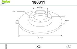 VALEO Disc frana VALEO 186311 (186311)
