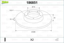 VALEO Disc frana VALEO 186851 (186851)