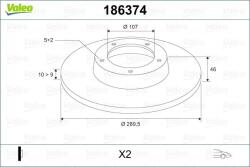 VALEO Disc frana VALEO 186374 (186374)