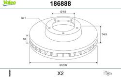VALEO Disc frana VALEO 186888 (186888)