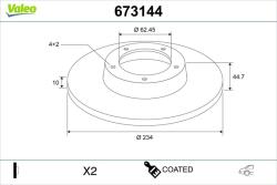 VALEO Disc frana VALEO 673144 (673144)