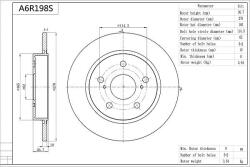 AISIN Disc frana AISIN A6R198S (A6R198S)