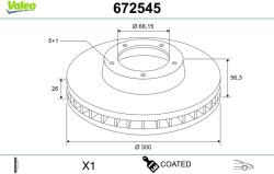 VALEO Disc frana VALEO 672545 (672545)