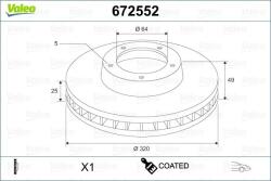 VALEO Disc frana VALEO 672552 (672552)