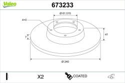 VALEO Disc frana VALEO 673233 (673233)