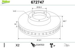 VALEO Disc frana VALEO 672747 (672747)