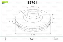 VALEO Disc frana VALEO 186701 (186701)