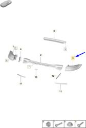 Original Vw Group Lampa stop dreapta [pe aripa, ECE, LHD, RHD, Neagra] ORIGINAL PORSCHE 973945096AL (973945096AL)