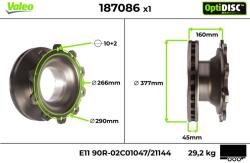 VALEO Disc frana VALEO 187086 (187086) - fixbox