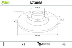 VALEO Disc frana VALEO 673058 (673058)