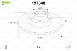 VALEO Disc frana VALEO 197348 (197348)