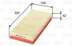 VALEO Filtru aer VALEO 585345 (585345) - fixbox