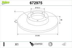 VALEO Disc frana VALEO 672975 (672975)