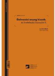 PÁTRIA Nyomtatvány élelmezési anyag kiszab. és kivételezési biz II. PÁTRIA A/4 álló 50x2 (B.318-206/V)