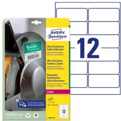 AVERY Etikett AVERY L7913-10 99, 1x42, 3mm ultra ellenálló címke 120 címke/doboz 10 ív/doboz (L7913-10) - vectraline