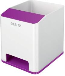 LEITZ Írószertartó műanyag LEITZ Wow 2 rekeszes fehér/lila (53631062)