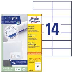 AVERY Etikett AVERY 3653-200 105x42, 3mm fehér 3080 címke/doboz 200+20 ív/doboz (3653-200)