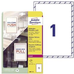 AVERY Etikett AVERY L9001-10 210x297 mm kirakat matricák 10 címke/csomag (L9001-10)