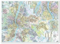 Stiefel Térkép STIEFEL Budapest 140 x 100 cm fémkeretes tűzhető (4870T)