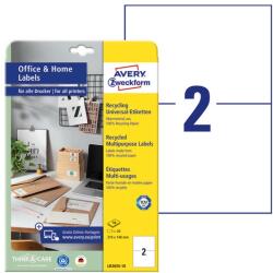 AVERY Etikett AVERY LR3655-10 210x148mm környezetbarát 20 címke/doboz 10 ív/doboz (LR3655-10)