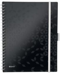 Leitz Spirálfüzet kockás LEITZ Wow Active A/4 80 lapos fekete (46450095) - vectraline