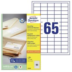 AVERY Etikett AVERY LR3666 38x21, 2mm környezetbarát 6500 címke/doboz 100 ív/doboz (LR3666)
