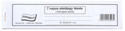  Nyomtatvány ebédjegy 7 napos (22509)