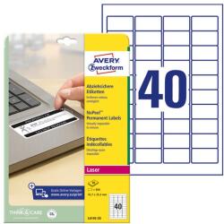 AVERY Etikett AVERY L6145-20 45, 7x25, 4mm laser biztonsági 800 címke/doboz 20 ív/doboz (L6145-20)