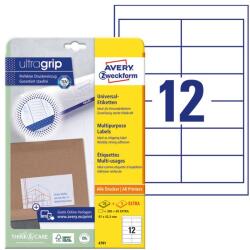 AVERY Etikett AVERY 4781 97x42, 3mm univerzális fehér 360 címke/doboz 30 ív/doboz (4781)