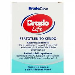 Bradoline Fertőtlenítő törlőkendő BRADOLIFE 1-vel csomagolt 5 darabos (20794)