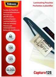 Fellowes Lamináló fólia FELLOWES A/6 125 mikron fényes 100/csom (5307201)
