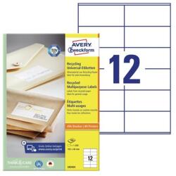 AVERY Etikett AVERY LR3424 105x48mm környezetbarát 1200 címke/doboz 100 ív/doboz (LR3424)