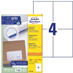 AVERY Etikett AVERY 3483-200 105x148 mm fehér univerzális 880 címke/doboz 200+20 ív/doboz (3483-200)