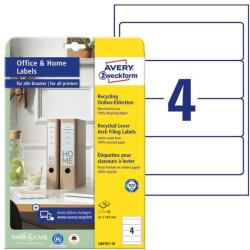 AVERY Etikett AVERY LR4761-10 192x61mm környezetbarát iratrendező címke 40 címke/doboz 10 ív/doboz (LR4761-10)