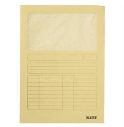 Leitz Mappa LEITZ A/4 karton ablakos sárga (39500315)