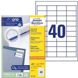 AVERY Etikett AVERY 3657 48, 5x25, 4mm univerzális 4000 címke/doboz 100 ív/doboz (3657)