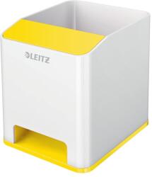 LEITZ Írószertartó műanyag LEITZ Wow 2 rekeszes fehér/sárga (53631016)