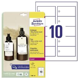 AVERY Etikett AVERY T1001-10 90x50 mm függő címke mikroperforált 100 címke/csomag (T1001-10)
