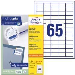 AVERY Etikett AVERY 3666-200 38x21, 2 mm fehér univerzális 14300 címke/doboz 200+20 ív/doboz (3666-200)