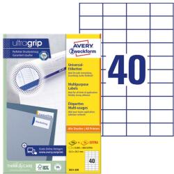 AVERY Etikett AVERY 3651-200 52, 5x29, 7 mm fehér univerzális 8800 címke/doboz 200+20 ív/doboz (3651-200)
