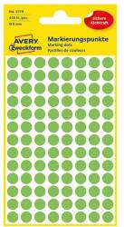 AVERY Etikett AVERY 3179 jelölőpont 8mm neon zöld 416 darabos (3179)