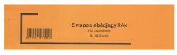  Nyomtatvány ebédjegy 5 napos kék (22506)