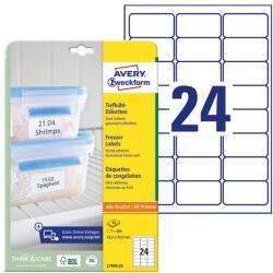 AVERY Etikett AVERY L7970-25 63, 5x33, 9mm univerzális fagyasztó 600 címke/doboz 25 ív/doboz (L7970-25)